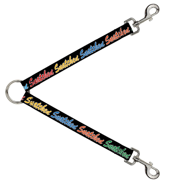 Dog Leash Splitter - SNATCHED Script Black/Multi Color Dog Leash Splitters Buckle-Down   