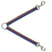 Dog Leash Splitter - Scribble Zig Zag Stripe Navy/Multi Color Dog Leash Splitters Buckle-Down   