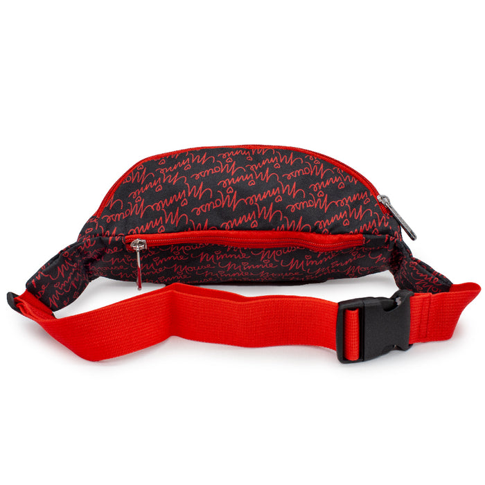 Fanny Pack - MINNIE MOUSE Script Repeat Black Red Fanny Packs Disney   