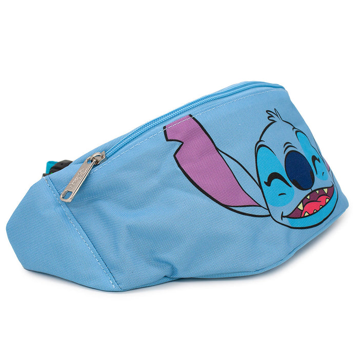 Fanny Pack - Lilo & Stitch Stitch Ears Up Smiling Pose Blue Fanny Packs Disney   