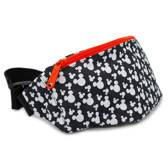 Fanny Pack - Mickey Mouse Ears Icon Scattered Black White Fanny Packs Disney   
