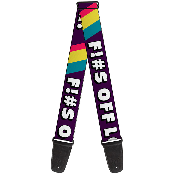 Guitar Strap - F!#$ OFF LOSER! Purple/Fuchsia/Yellow/Turquoise Guitar Straps Buckle-Down   