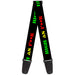 Guitar Strap - HIGH AS F**K Black/Green/Yellow/Red Guitar Straps Buckle-Down   
