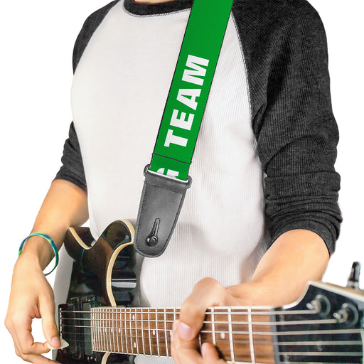 Guitar Strap - IRISH DRINKING TEAM Green/White Guitar Straps Buckle-Down   