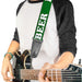 Guitar Strap - I "Clover" BEER/Clover Outlines Greens/White Guitar Straps Buckle-Down   