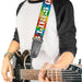 Guitar Strap - ONE OF US LIKES GRASS/Tie Dye Multi Color/White Guitar Straps Buckle-Down   