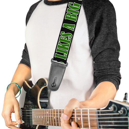 Guitar Strap - ONE OF US LIKES BIG STICKS/Sticks Black/Brown/Green Guitar Straps Buckle-Down   