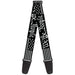 Guitar Strap - Americana Flag/WE THE PEOPLE Black/White Guitar Straps Buckle-Down   