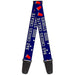 Guitar Strap - Beer Pong BAD CHOICES CREATE GOOD STORIES Blue/White/Red Guitar Straps Buckle-Down   