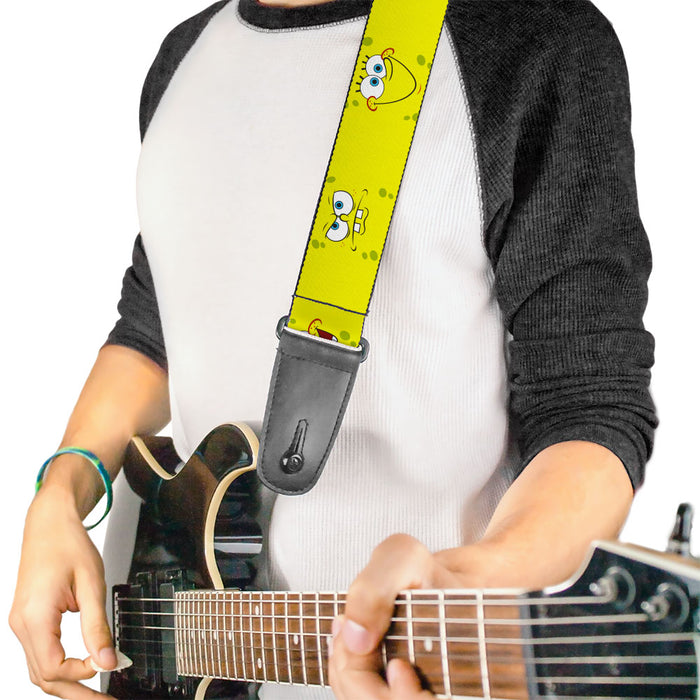 Guitar Strap - SpongeBob Expressions Yellow Guitar Straps Nickelodeon   