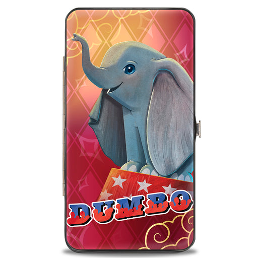 Hinged Wallet - DUMBO Circus Stand Pose Diamonds Yellow Pink Gradient Hinged Wallets Disney   