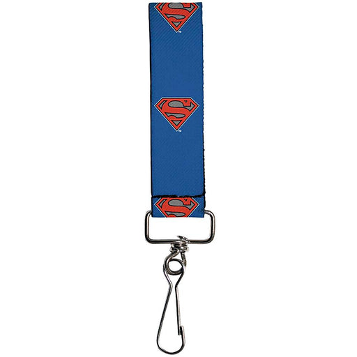 Key Fob - 1.0" - Superman Shiled/New 52 Pose Blue Key Fobs DC Comics   