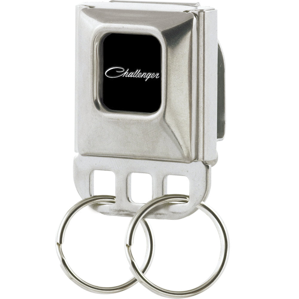 Dodge Challenger Silver Carabiner-style Snap Hook Metal Key Chain