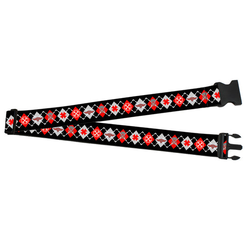 Luggage Strap - 2.0" - BD Argyle Black/Red/Gray Luggage Straps Buckle-Down   