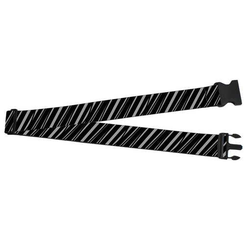 Luggage Strap - 2.0" - Diagonal Stripes Scribble Gray/Black Luggage Straps Buckle-Down   