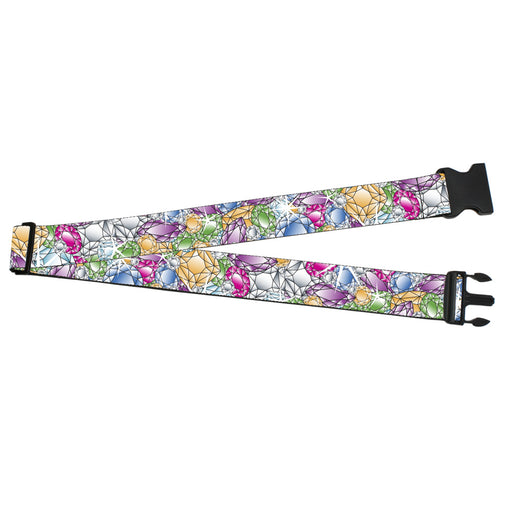 Luggage Strap - 2.0" - Gems Stacked Multi Color Luggage Straps Buckle-Down   