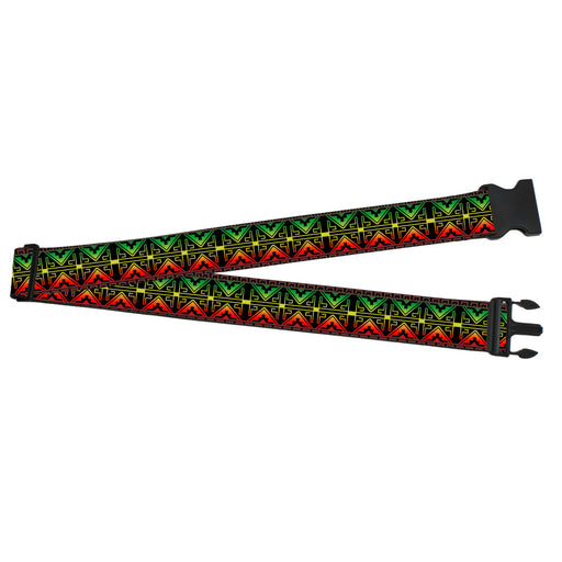 Luggage Strap - 2.0" - Geomteric2 Black/Red/Yellow/Green Luggage Straps Buckle-Down   