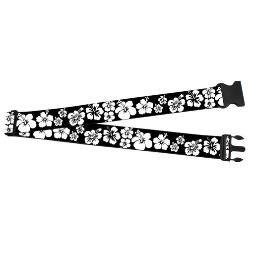 Luggage Strap - 2.0" - Hibiscus Black/White Luggage Straps Buckle-Down   