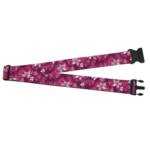 Luggage Strap - 2.0" - Hibiscus Collage Pink Shades Luggage Straps Buckle-Down   