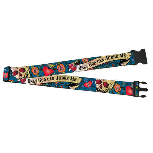 Luggage Strap - 2.0" - Only God Can Judge Me Blue Luggage Straps Buckle-Down   