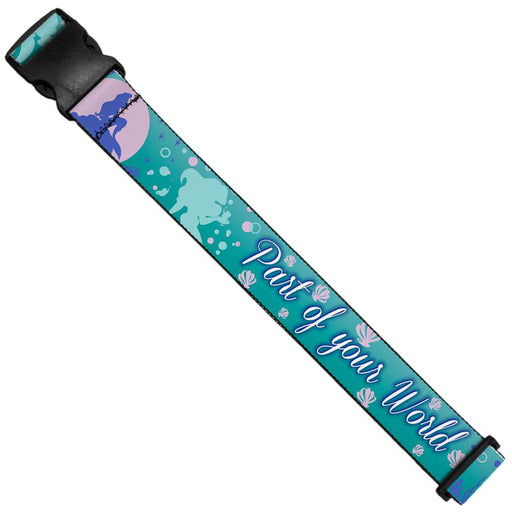 Luggage Strap - Little Mermaid Silhouette Scenes PART OF YOUR WORLD Blues Luggage Straps Disney   