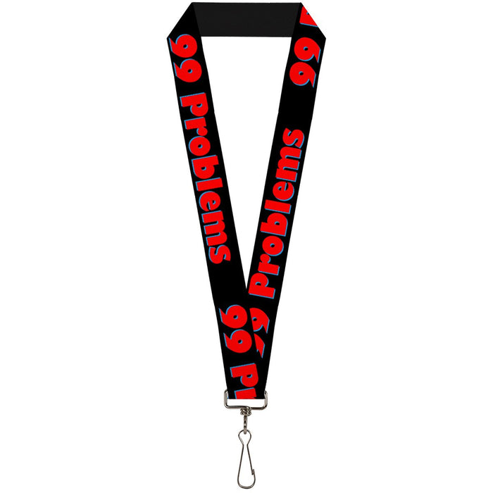 Buckle-Down Lanyard - 99 PROBLEMS Black/Red Lanyards Buckle-Down   