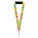 Lanyard - 1.0" - Easter Eggs Decorated Eggs Yellow/Multi Color Lanyards Buckle-Down   