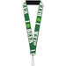 Buckle-Down Lanyard - I "Clover" BEER/Clover Outlines Greens/White Lanyards Buckle-Down   