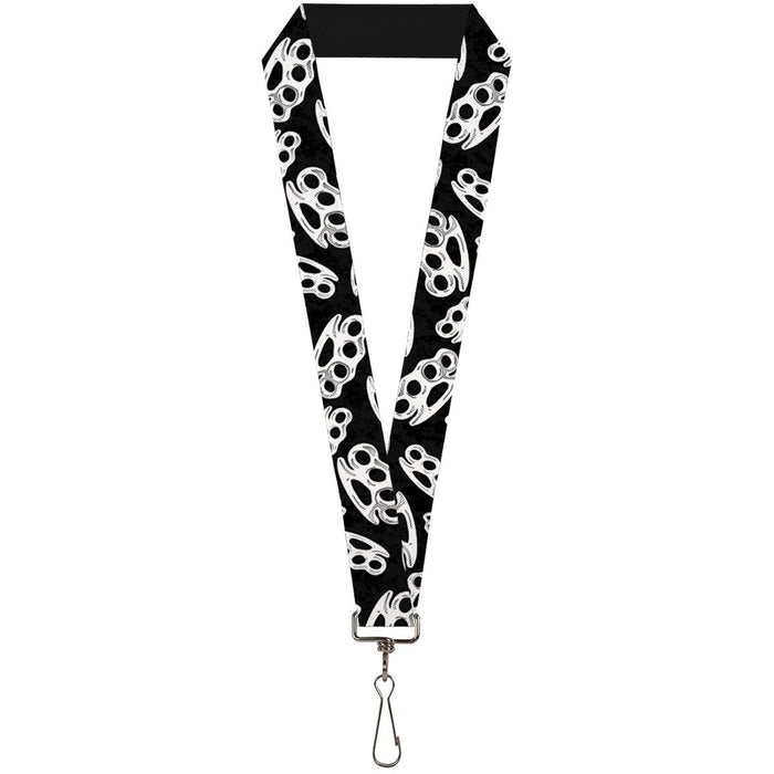 Buckle-Down Lanyard - Brass Knuckles Black/White Lanyards Buckle-Down   