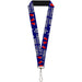 Buckle-Down Lanyard - Beer Pong BAD CHOICES CREATE GOOD STORIES Blue/White/Red Lanyards Buckle-Down   