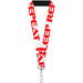 Buckle-Down Lanyard - PARTY-SLEEP-REPEAT White/Red Lanyards Buckle-Down   