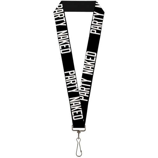 Buckle-Down Lanyard - PARTY NAKED Black/White Lanyards Buckle-Down   