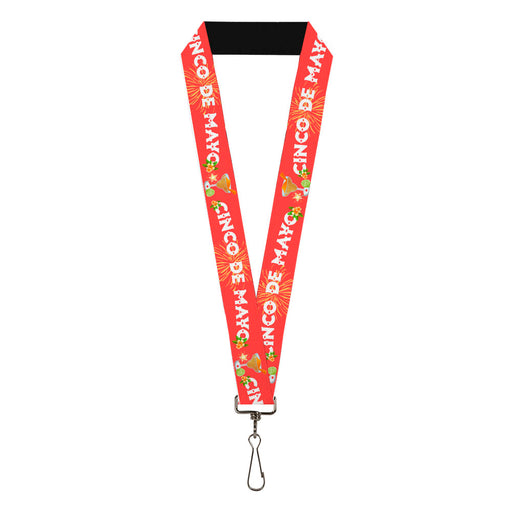 Lanyard - 1.0" - CINCO DE MAYO Frozen Margarita/Flowers Pink/White/Yellows/Greens Lanyards Buckle-Down   