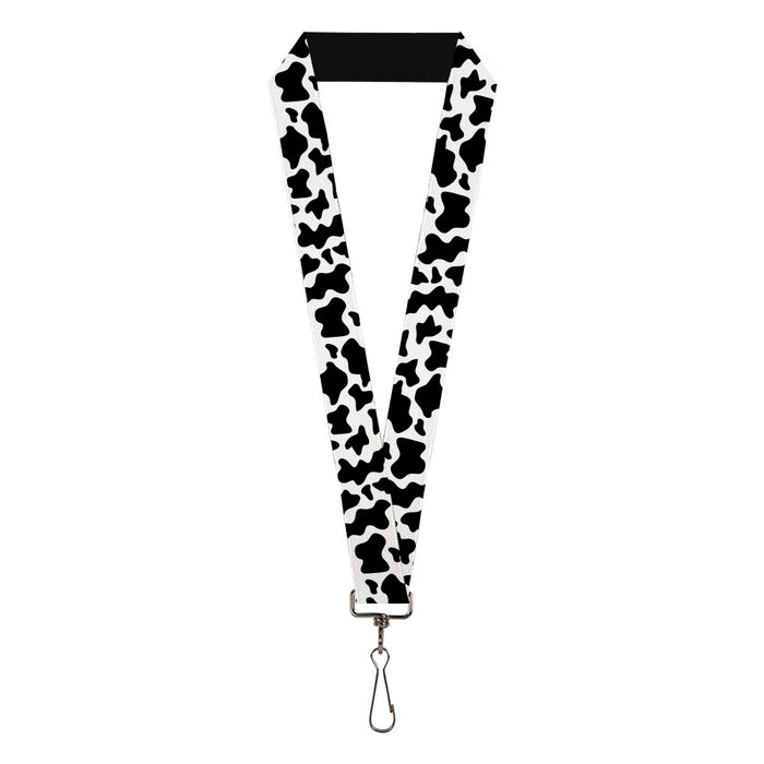 Lanyard - 1.0" - Cow Pattern Print White/Black Lanyards Buckle-Down   