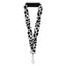 Lanyard - 1.0" - Cow Pattern Print White/Black Lanyards Buckle-Down   