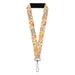 Lanyard - 1.0" - Summer Harmony Collage Beige/Multi Color Lanyards Buckle-Down   