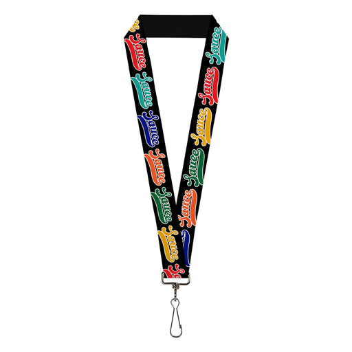 Lanyard - 1.0" - SAUCE Baseball Script Black/Multi Color Lanyards Buckle-Down   