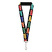 Lanyard - 1.0" - SAUCE Baseball Script Black/Multi Color Lanyards Buckle-Down   