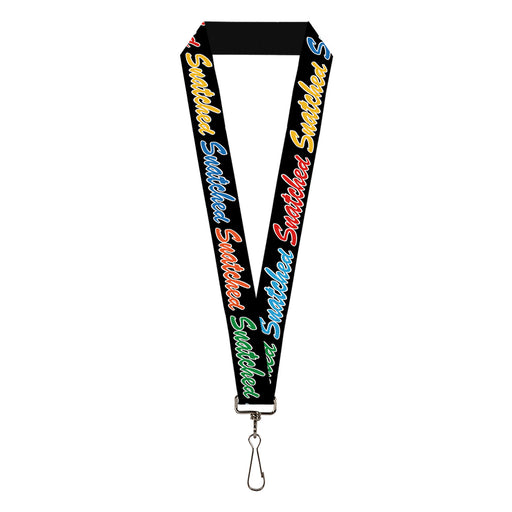 Lanyard - 1.0" - SNATCHED Script Black/Multi Color Lanyards Buckle-Down   