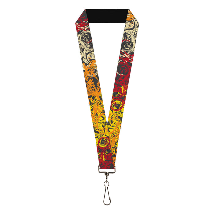 Lanyard - 1.0" - Swirl Mix Gray/Multi Color Lanyards Buckle-Down   