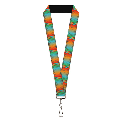 Lanyard - 1.0" - Scribble Zarape Fade Brown/Multi Color Lanyards Buckle-Down   