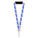 Lanyard - 1.0" - SAUCE Baseball Script White/Blue Lanyards Buckle-Down   