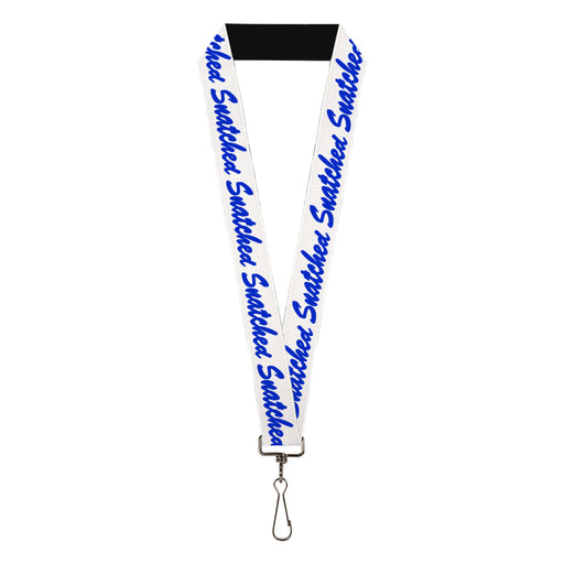 Lanyard - 1.0" - SNATCHED Script White/Blue Lanyards Buckle-Down   