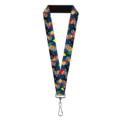 Lanyard - 1.0" - Rocket Power 4-Character Action Poses/Shapes Cool Gray/Multi Color Lanyards Comedy Central   