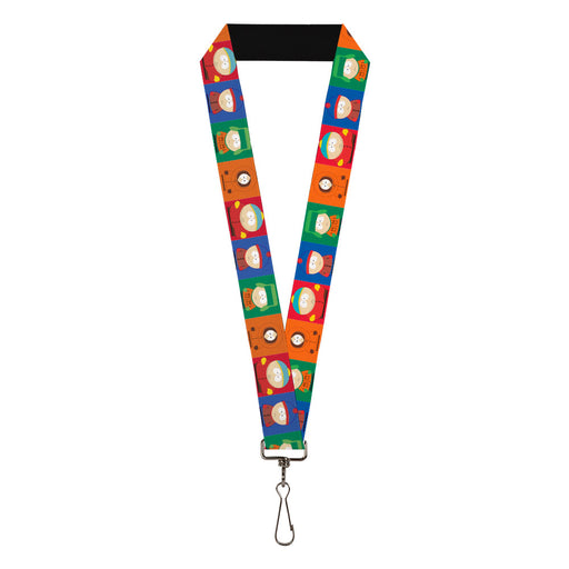Lanyard - 1.0" - South Park Boys Pose Blocks Multi Color Lanyards Comedy Central   