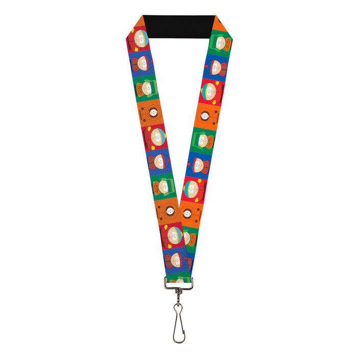 Lanyard - 1.0" - South Park Boys Pose Blocks Multi Color Lanyards Comedy Central   