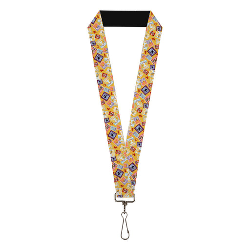 Lanyard - 1.0" - The Wizard of Oz Characters Scenes and Icons Collage Yellow Lanyards Warner Bros. Movies   