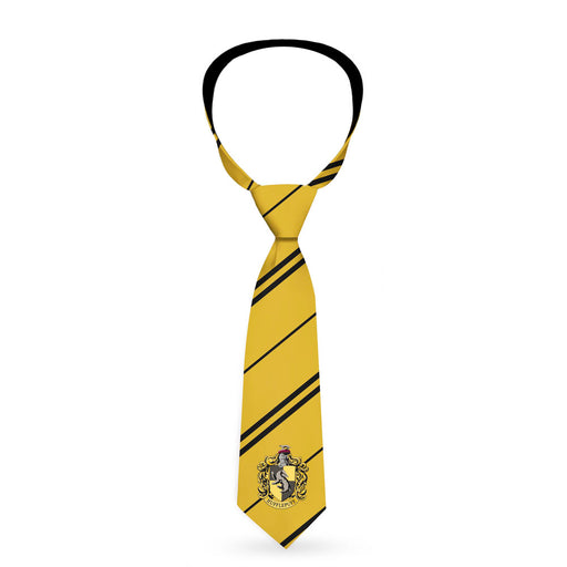 Necktie Standard - HUFFLEPUFF Crest Stripe7 Yellow Black Neckties The Wizarding World of Harry Potter   