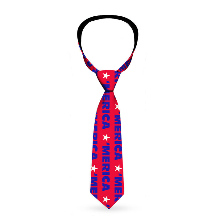 Buckle-Down Necktie - MERICA/Star Red/Blue/White Neckties Buckle-Down   
