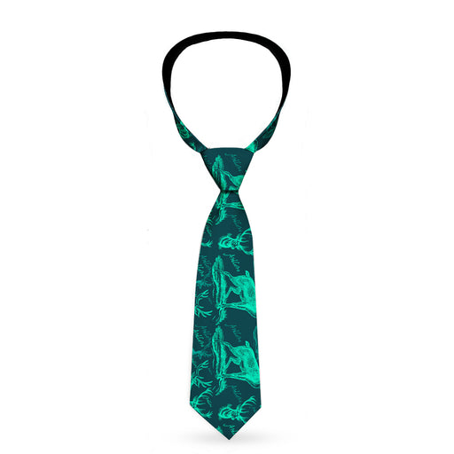 Buckle-Down Necktie - Antlers Turquoise Neckties Buckle-Down   